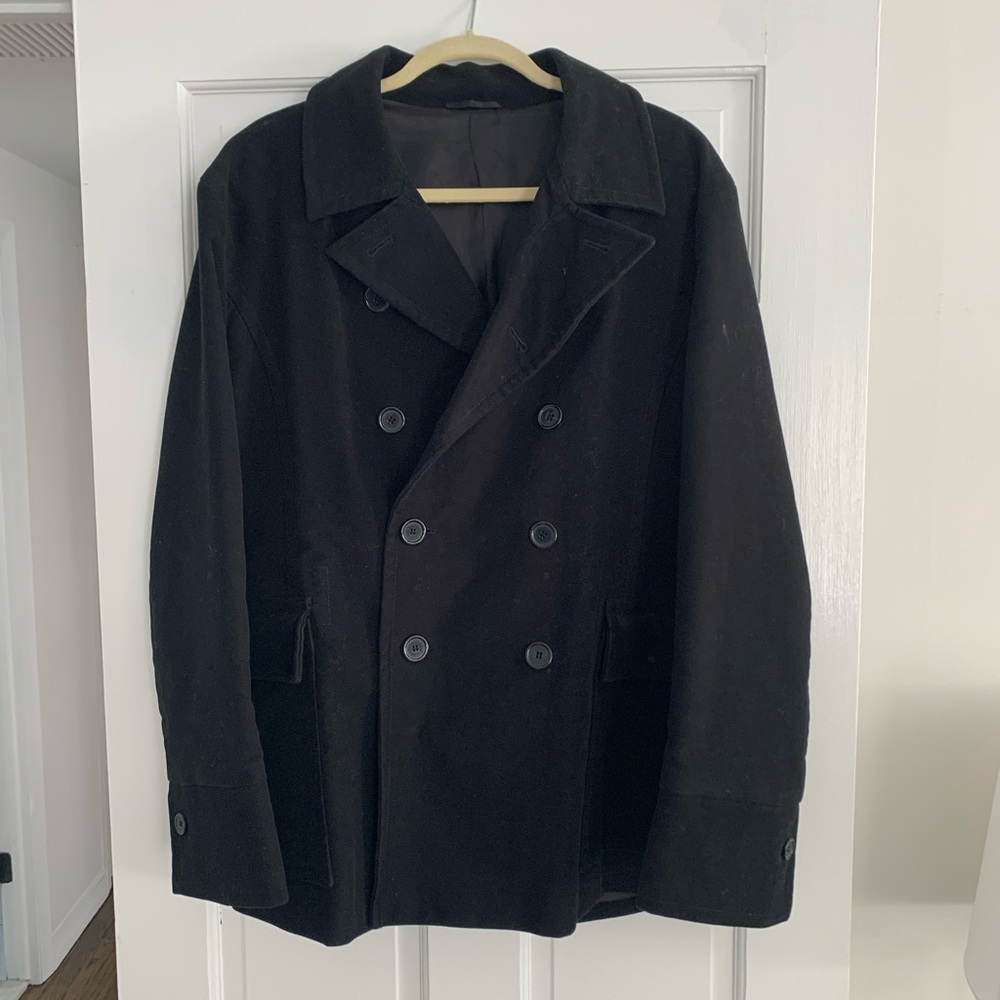 French Connection, Men’s Winter Peacoat, Size 42